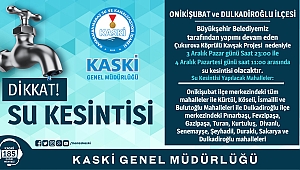 SU KESİNTİSİ DUYURUSU