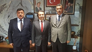 CELALETTİN GÜVENÇ BELEDİYE BAŞKANLARIYLA GENEL MÜDÜRLERİ ZİYARET ETTİ