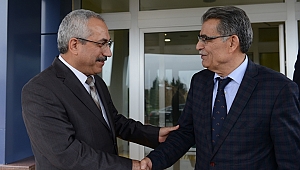TARIM VE KÖYİŞLERİ ESKİ BAKANI SAMİ GÜÇLÜ, REKTÖR DEVECİ’Yİ ZİYARET ETTİ