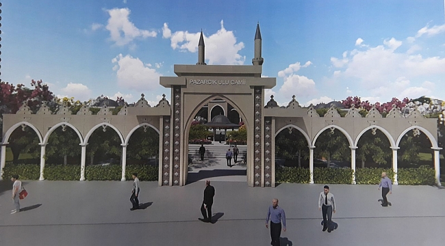 PAZARCIK YENİ CAMİSİNE KAVUŞUYOR