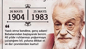 Üstad Necip Fazıl Kısakürek'i rahmetle anıyoruz.
