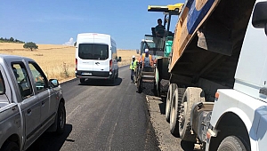 BÜYÜKŞEHİR SIR GRUP YOLUNDA ASFALT YAPIYOR