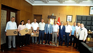 BÜYÜKŞEHİR’DEN 6 OKULA BİLGİSAYAR