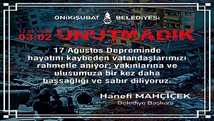 MAHÇİÇEK “ALLAH ÜLKEMİZİ TÜM FELAKETLERDEN MUHAFAZA EYLESİN”