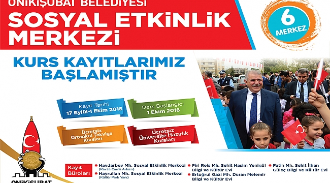 ONİKİŞUBAT BELEDİYESİ EĞİTİMDE DUR DURAK BİLMİYOR