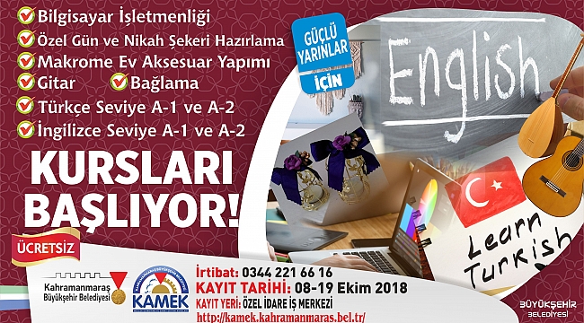 KAMEK’TEN KIŞ DÖNEMİ KURSLARI BAŞLIYOR