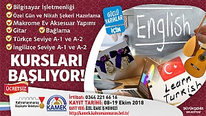 KAMEK’TEN KIŞ DÖNEMİ KURSLARI BAŞLIYOR