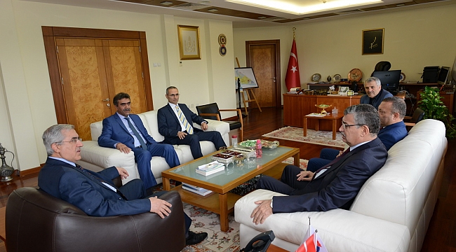 TBMM İÇİŞLERİ KOMİSYONU BAŞKANI GÜVENÇ, REKTÖRÜMÜZ PROF. DR. NİYAZİ CAN’I ZİYARET ETTİ