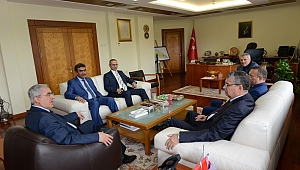 TBMM İÇİŞLERİ KOMİSYONU BAŞKANI GÜVENÇ, REKTÖRÜMÜZ PROF. DR. NİYAZİ CAN’I ZİYARET ETTİ