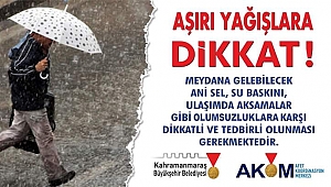 Büyükşehir'den Aşırı yağış uyarısı