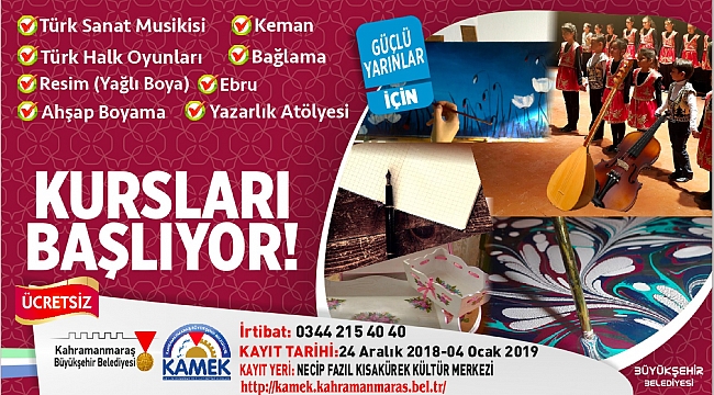 KAMEK’TE KIŞ DÖNEMİ KAYITLARI BAŞLADI