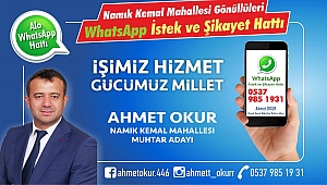 “NAMIK KEMAL MAHALLESİ GÖNÜLLÜLERİ WHATSAPP HATTI”