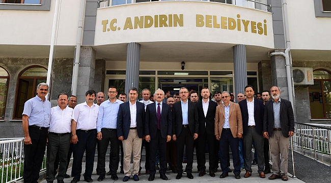 BAŞKAN GÜNGÖR’DEN, ANDIRIN’DA KAYMAKAMLIK VE BELEDİYEYE ZİYARET
