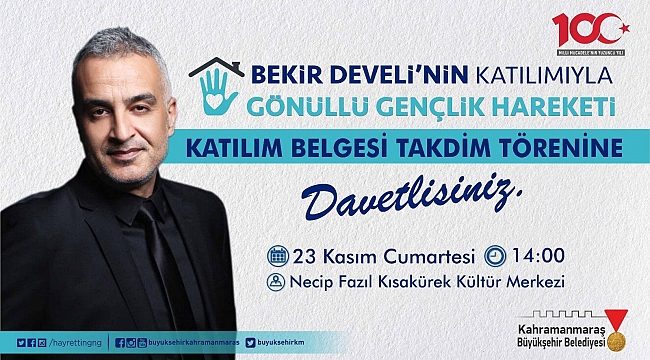 BÜYÜKŞEHİR GENÇLERE VE GÖNÜLLERE DOKUNUYOR. PROGRAMA BEKİR DEVELİ KATILIYOR