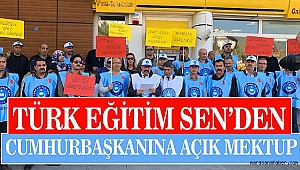 TÜRK EĞİTİM-SENDEN CUMHURBAŞKANINA MEKTUP