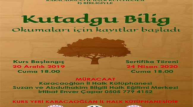 TYB KAHRAMANMARAŞ ŞUBESİNDEN “KUTADGU BİLİG OKUMALARI”