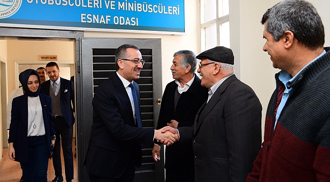 BAŞKAN GÜNGÖR’DEN MİNİBÜSÇÜLER ODASINA ZİYARET