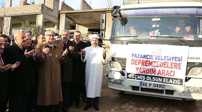 ELAZIĞ İÇİN TOPLANAN YARDIMLAR YOLA ÇIKTI