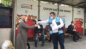 BÜYÜKŞEHİR MASKE DAĞITIMINA DEVAM EDİYOR