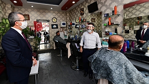 BAŞKAN GÜNGÖR, BERBER/KUAFÖR ESNAFINI ZİYARET ETTİ
