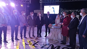BAŞKAN TEZCAN'IN OĞLU HÜSEYİN İLE ŞEYMA DÜNYA EVİNE GİRDİLER