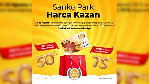 SANKO PARK’TA HARCAMALARINIZ PARAYA DÖNÜŞÜYOR