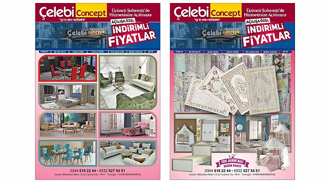 ÇELEBİ CONSEPT YEPYENİ YÜZÜ İLE 11 EYLÜL CUMA GÜNÜ AÇILIYOR