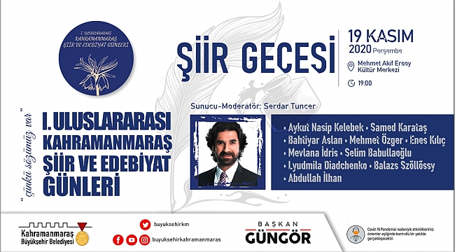ULUSLARARASI ŞİİR VE EDEBİYAT GÜNLERİ BAŞLIYOR