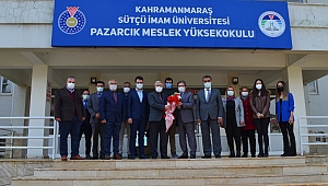 ÜNİVERSİTEMİZ REKTÖRÜ CAN, PAZARCIK’TA İLÇE PROTOKOLÜ VE MYO PERSONELİ İLE BİR ARAYA GELDİ