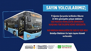 ÜÇ OTOBÜS HATTINDA DEĞİŞİKLİK
