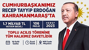 CUMHURBAŞKANI ERDOĞAN KAHRAMANMARAŞ’A GELİYOR