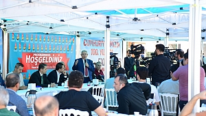 BAŞKAN MAHÇİÇEK, EXPO 2023 ALANINDA BASIN MENSUPLARIYLA BİR ARAYA GELDİ