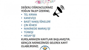 DULKADİROĞLU’NDAN GENÇLERE DİKİŞ NAKIŞ KURSU
