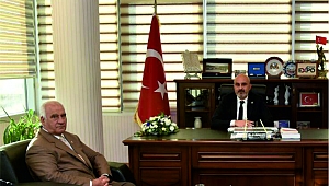GÖKSUN ZİRAAT ODASI BAŞKANI CÜCE'DEN BARO BAŞKANI BURAK GÜL'E İADE-İ ZİYARET