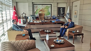 Kaymakam ANTEPLİOĞLU' ndan GASKİ Genel Müdürü SÖNMEZLER' e ziyaret.