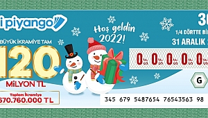 Milli Piyango yılbaşı biletlerine yoğun ilgi Yılbaşında büyük ikramiye tam 120 milyon TL!