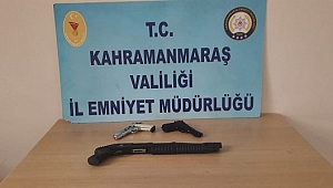 KAHRAMANMARAŞ POLİSİ SON BİR HAFTA İÇERİSİNDE 9 ŞÜPHELİ ŞAHISTAN, 10 SİLAH ELE GEÇİRDİ.