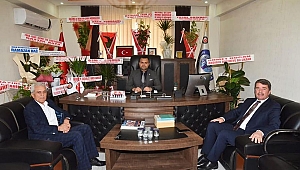 BAŞKAN OKUMUŞ'TAN HİZMET İŞ ŞUBE BAŞKANI M.AKİF DAĞ'A ZİYARET