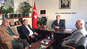 BAŞKAN CÜCE'DEN ZİRAAT MÜHENDİSLERİ ODASI BAŞKANI KIRBAŞ'A HAYIRLI OLSUN ZİYARETİ