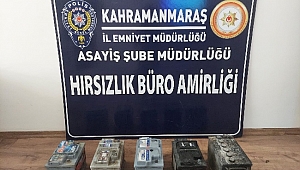 KAHRAMANMARAŞ'TA AKÜ HIRSIZI KISKIVRAK YAKALANDI.