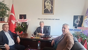 KKTC KAHRAMANMARAŞ'LILAR DERNEK BAŞKANI KOÇKAT'TAN ZİRAAT MÜHENDİSLERİ ODASI BAŞKANI KIRBAŞ'A HAYIRLI OLSUN ZİYARETİ