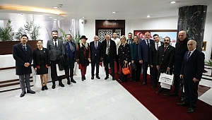 TÜSİAV BAŞKANI VELİ SARITOPRAK TÜSİAV YÖNETİM KURULU ÜYELERİ VE TÜSİAV PLATFORM BAŞKANLARI İLE KEÇİÖREN BELEDİYE BAŞKANI TURGUT ALTINOK’U ZİYARET ETTİ