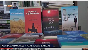 YAZARIMIZ AHMET SANDAL TRT’DE 20 BİN KİTAP İLE HABER OLDU