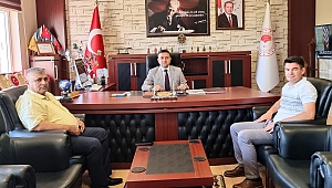 BİRLİK BAŞKANI VAKKAS KUZU^'DAN OSMANİYE TARIM İL MÜDÜRÜ MUSTAFA İLMEÇ'E ZİYARET
