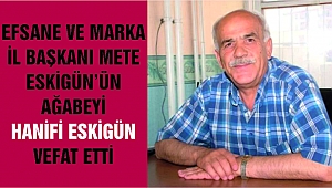 Pazarcık eşrafından ve Pazarcık'ın köklü ailelerinden olan Hanifi Eskigün vefat etti