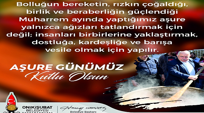 Başkan Mahçiçek’ten Muharrem ayı ve Aşure Günü mesajı