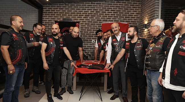 BAŞKAN OKAY, MOTOSİKLET TUTKUNLARIYLA BİR ARAYA GELDİ