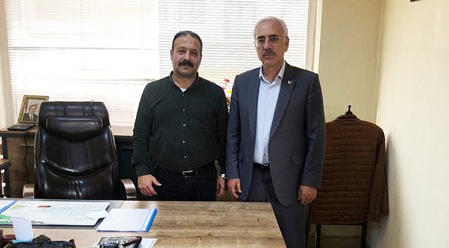 İBRAHİM İMALI'DAN TÜRKOĞLU KASKİ ŞUBE MÜDÜRÜ ADEM ÖZKANA ZİYARET