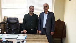 İBRAHİM İMALI'DAN TÜRKOĞLU KASKİ ŞUBE MÜDÜRÜ ADEM ÖZKANA ZİYARET