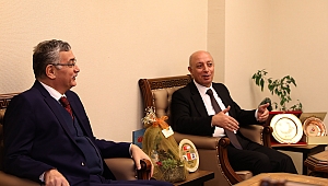 GÜVENÇ’TEN REKTÖR BAKAN’A “HAYIRLI OLSUN” ZİYARETİ
